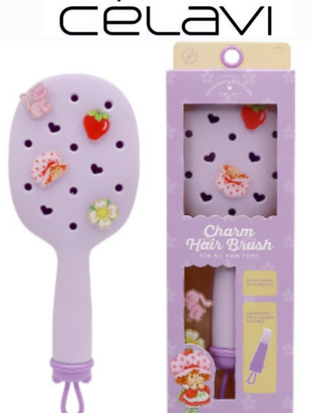 Celavi X Strawberry Shortcake Charm Hair Brush